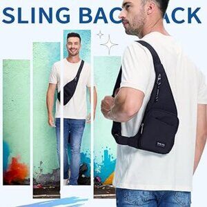 Sling Bag for Men Women Slim Personal Purse Pocket Small Crossbody bag